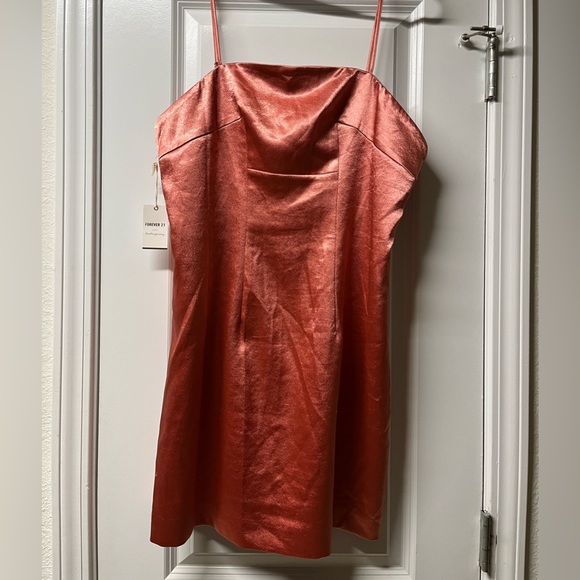 Forever 21 Contemporary Pink Satin Dress - Picture 2 of 5